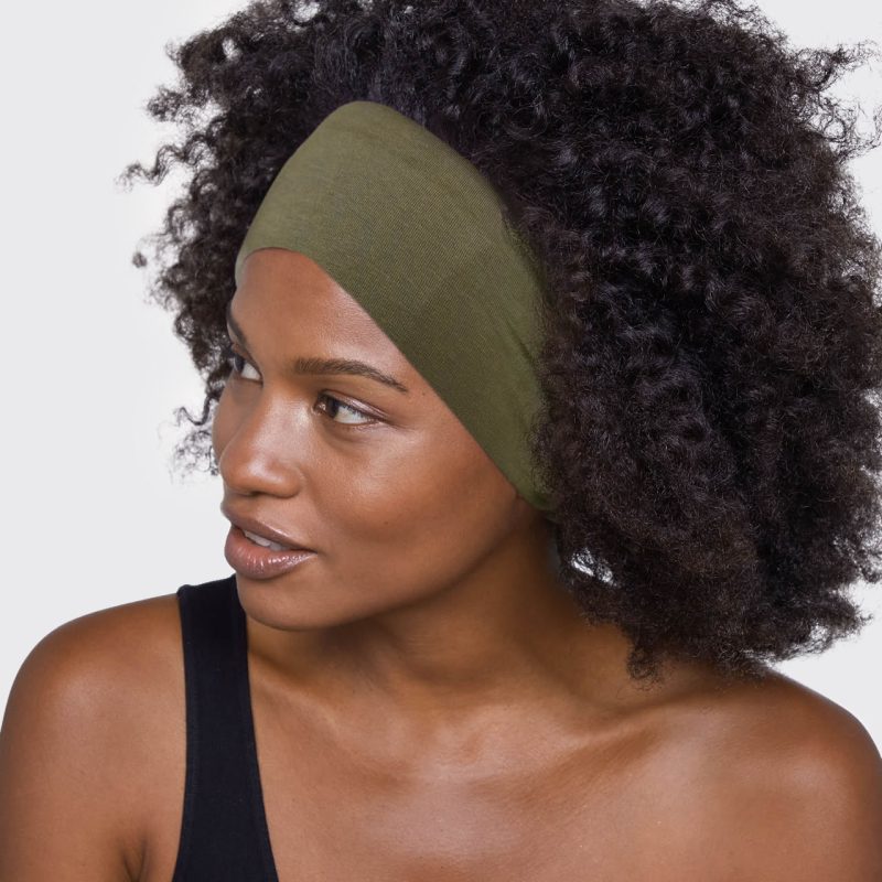 6318 Hair lifestyle eco cotton adjustable headband moss 2