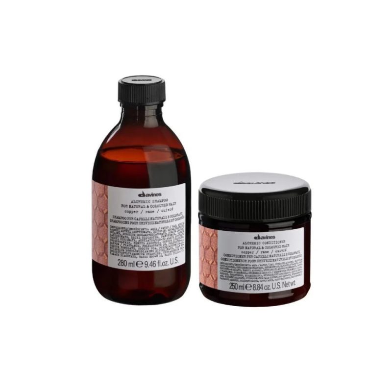 DavinesAlchemicCopperShampooandConditionerSet