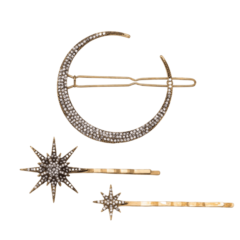 Moon & Star Hair Pin Set - MANEPRINT