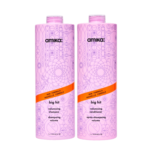 Amika Big Hit voumizing Shampoo and Conditioner set Liter