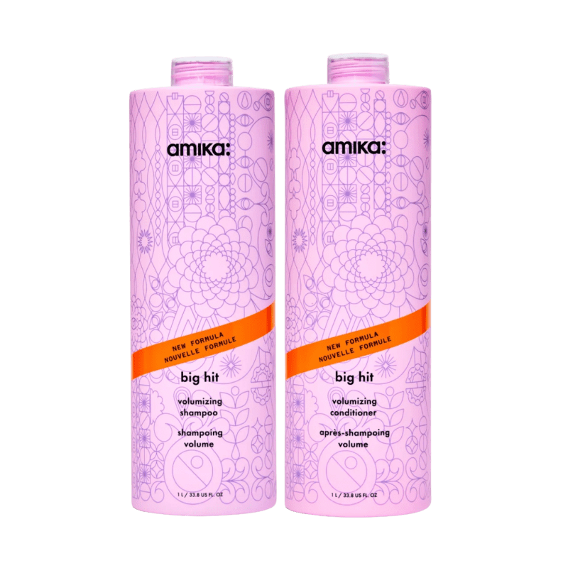 Amika Big Hit voumizing Shampoo and Conditioner set Liter